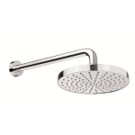 FIORE SOFFIONE DOCCIA TONDO IN OTTONE Ø 200 mm CON  BRACCIO DOCCIA CM 35 CROMO