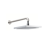 FIORE SOFFIONE DOCCIA QUADRO IN OTTONE 200 X 200 mm CON  BRACCIO DOCCIA CM 35 CROMO