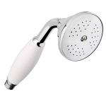 FIORE DOCCIA CON IMPUGNATURE IN CERAMICA BIANCA CROMO