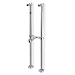 FIORE PIANTANE A PAVIMENTO PER GUPPO VASCA CON CROCERA CROMO