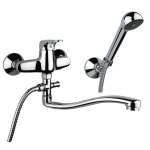 FIORE MISTRAL MISCELATORE LAVELLO A MURO CON DEVIATORE E DUPLEX CROMO