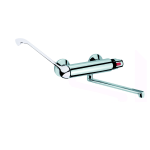 FIORE CLIN MISCELATORE LAVELLO TERMOSTATICO A MURO CON LEVA CLINICA CROMO