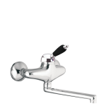 FIORE IMPERIALE BLACK MISCELATORE LAVELLO A MURO CROMO