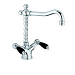 FIORE COLONIALE BLACK MONOFORO LAVELLO CROMO