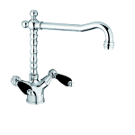 FIORE COLONIALE BLACK MONOFORO LAVELLO CROMO