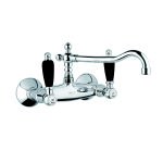 FIORE COLONIALE BLACK GRUPPO LAVELLO A MURO CANNA PROLUNGATA CROMO