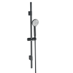 FIORE SET SALISCENDI 70-22 CON DOCCIA SILLA 3 GETTI, TESTA 12 CM, FLEX SATILUX NERO OPACO