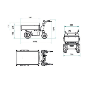 MOTOCARRIOLA ELETTRICA MDA500C  W-I